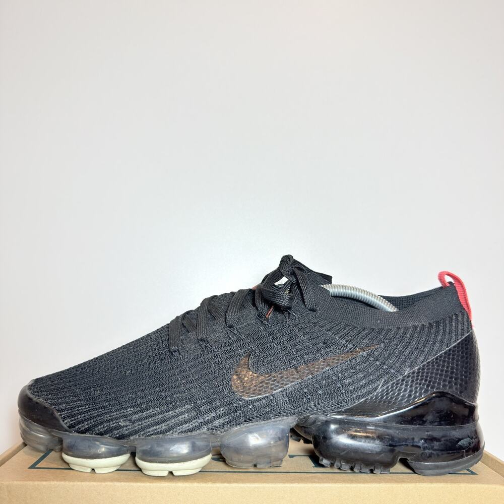 Nike Air VaporMax Flyknit 3 Black Snakeskin Mens 13 Running Shoes Air Bubble